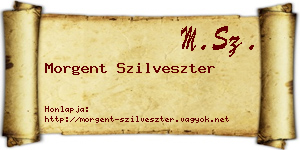 Morgent Szilveszter névjegykártya